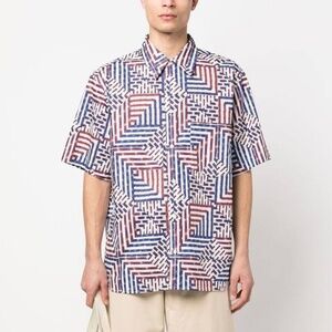 Isabel Marant Ebilio geometric-print short-sleeve shirt